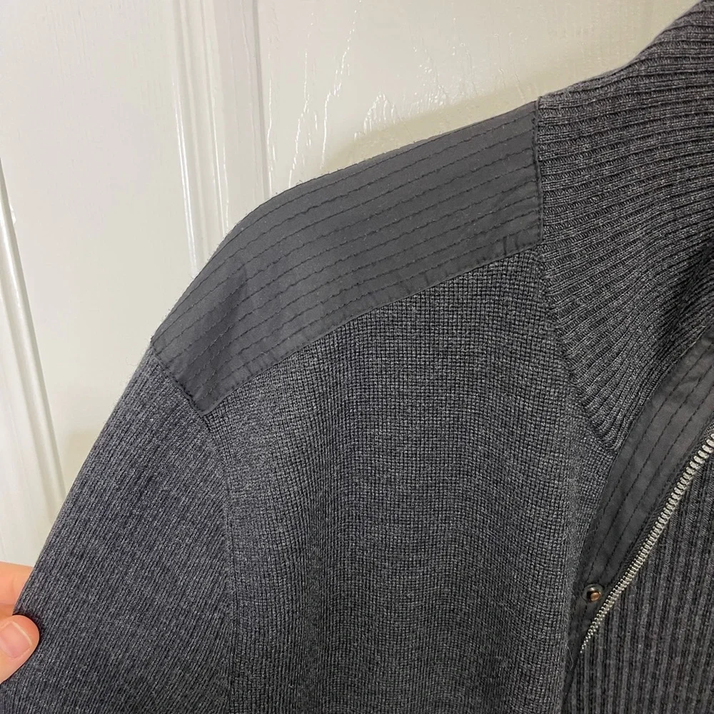 Hugo Boss Wool Ribbed Sweater Jacket - Picture 3 of 15